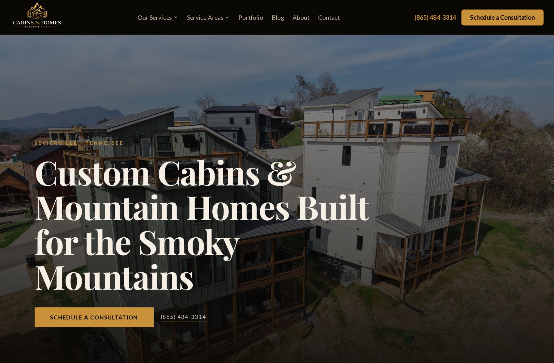 Cabins by Donnie website